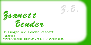 zsanett bender business card